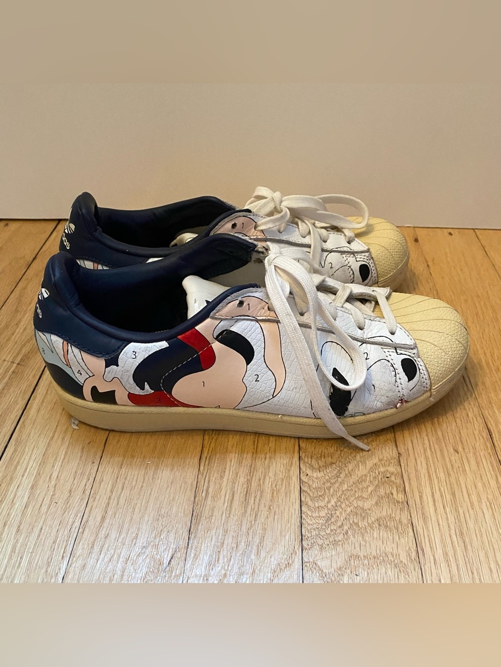 Adidas X Rita Ora Colab Superstar Sneakers Women’s 7 Paint By Number S80289